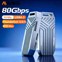 MAIWO 80Gbps Hard Drive Enclosure Compatible with Thunderbolt 5/4/3 USB4 M.2 NVMe portable SSD Adapter for 2280 Support 8TB Max