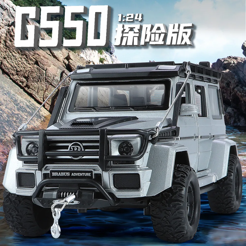 

1:24 Mercedes-Benz BRABUS G550 G63 4X4 модифицированная версия литая модель автомобиля из металлического сплава со звуком фотоколлекция детская игрушка в подарок