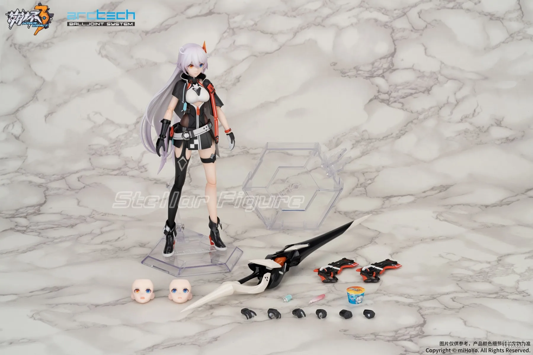 【SF】Auf Lager APEX-TOYS ARCTECH 3 Kiana Kaslana Figuren mit 1/8 Verhältnis, Animationsspielzeug-Sammlung