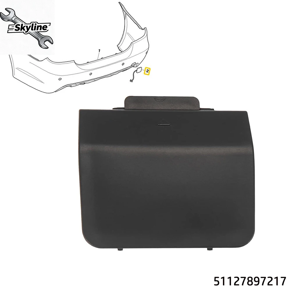 1pc Rear Bumper Towing Eye Hook Cover Cap Trim PBT+PC For Seires E60 M Sport 2003-2010 Car Accessories