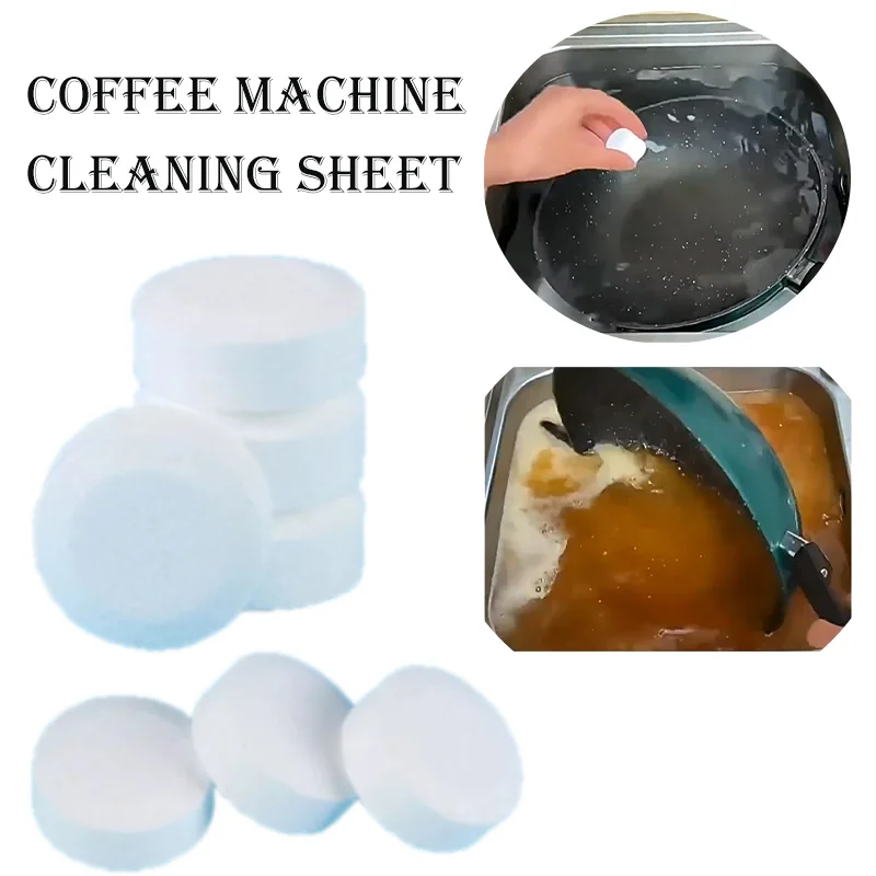 10/30/50 Stück Kaffeemaschinen-Reinigungs-Brausetabletten-Entkalkungsreiniger, schnell wirkende, umweltfreundliche Allzweck-Reinigung für den Haushalt