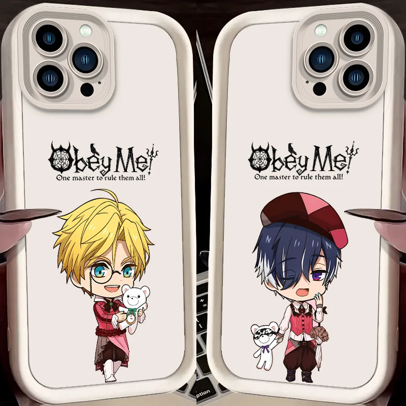 Obey Me Anime Cute Eye Ladder For Apple iPhone 15 14 13 12 11 XS XR X Pro Max Plus Back Phone Case