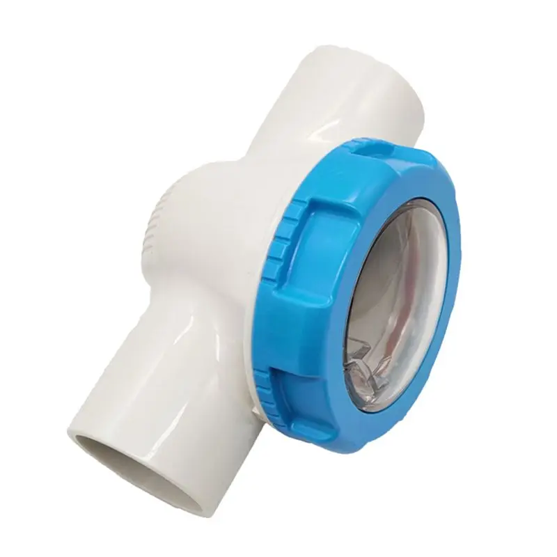 Pool Check Valve Corrosion Resistant Non Return Clear Chamber Check Flapper Valve Kit 2 Inch For Swimming Pools Multi-Purpose