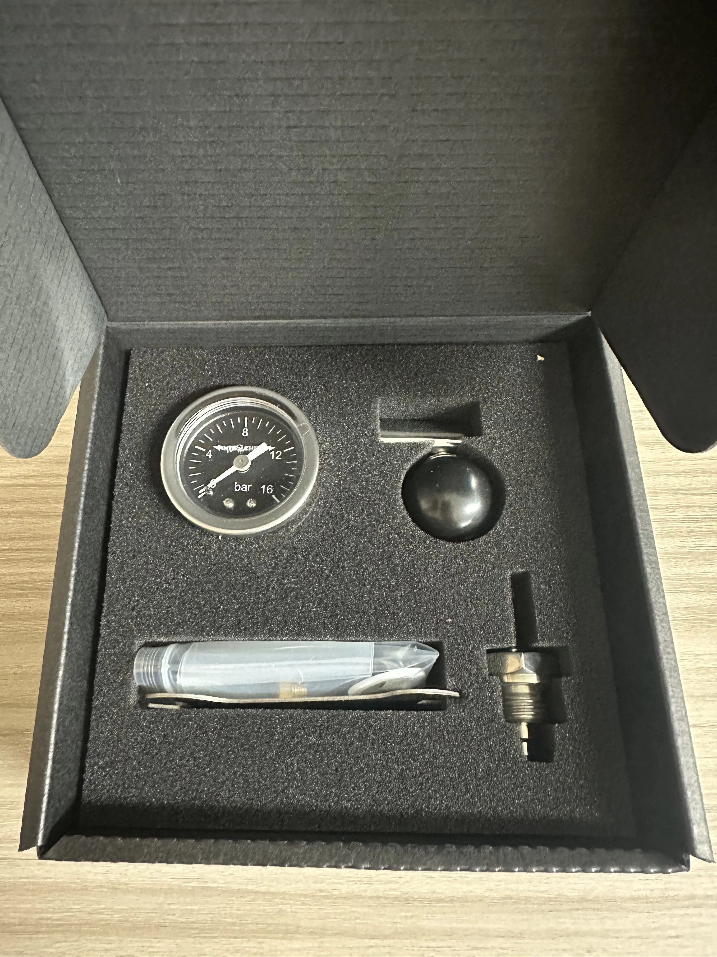 Mischief the E61 Flow Control Device Flow Profil Valve E61 a Professional Upgrade Kit Black Ball Black Pressure Gauge - Image 5