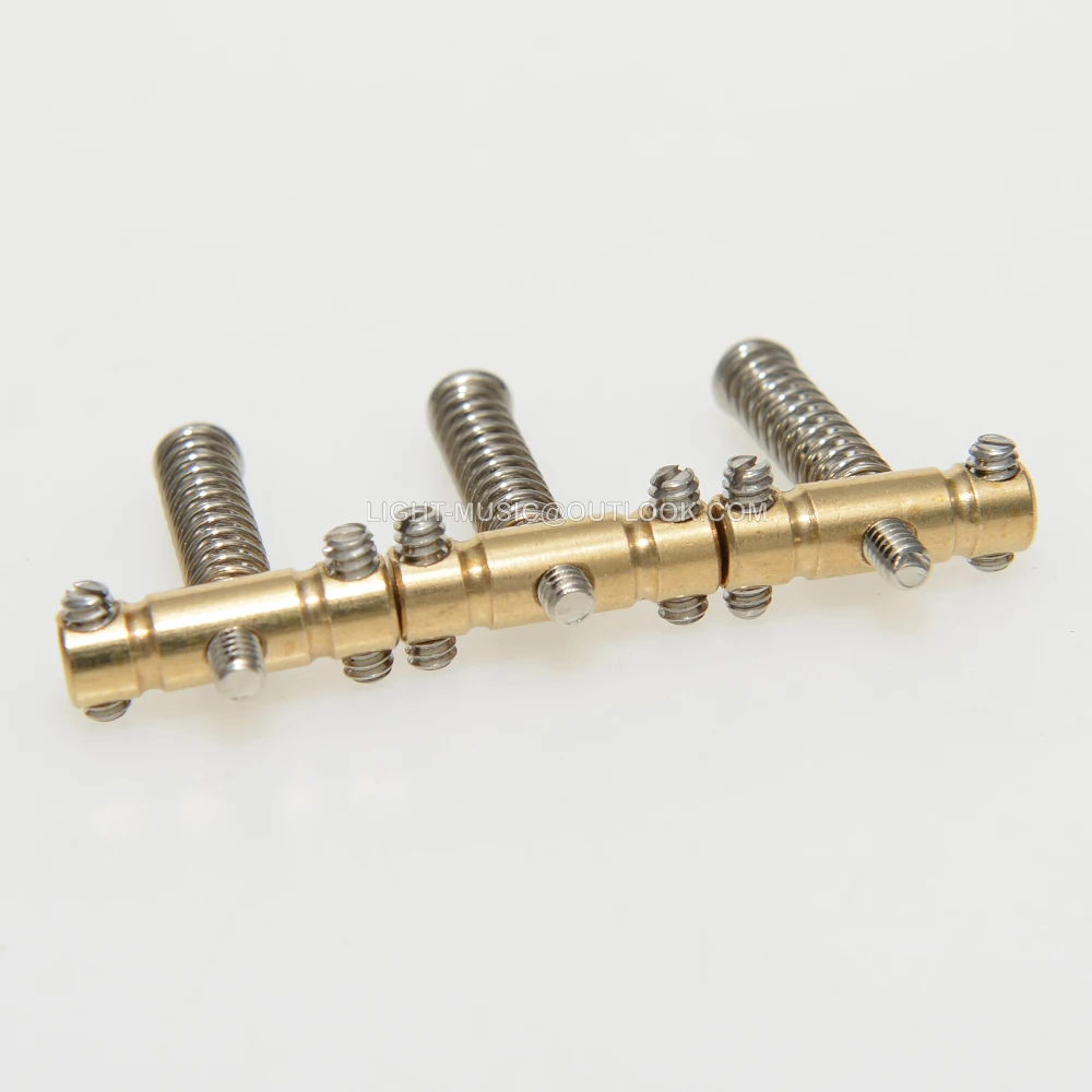 3pcs Guitar Bridge Saddles In-Tune Goto Compensated Guitar Bridge Saddles Brass Material For Tele guitar Replacement