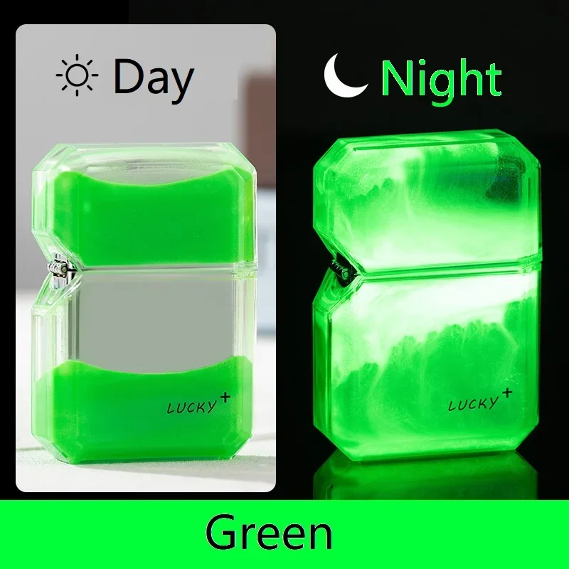 Glow, quicksand, kerosene, windproof, cool lighters, online red lighters, popular gifts, personality