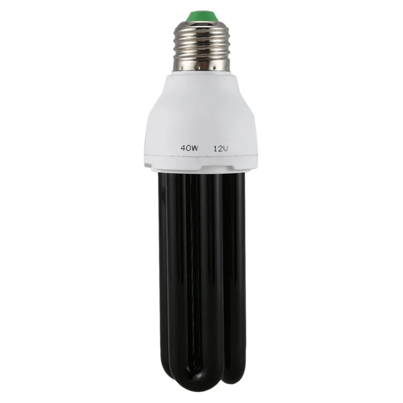 ABJI-4X E27 40W UV 자외선 형광등 블랙라이트 CFL 전구 램프 220V 모양: 직선 전력 전압: 40W DC 12V