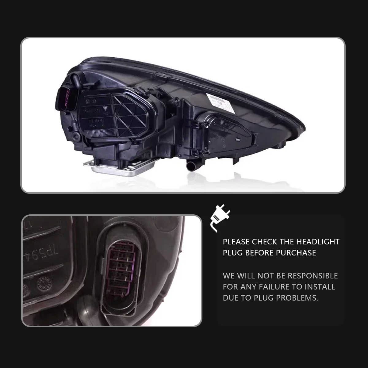 

Новый светодиодный налобный фонарь, модифицированный для Porsche Cayenne 958,1 958.2, 2011-2017, фара с динамическим сигналом, автоаксессуары