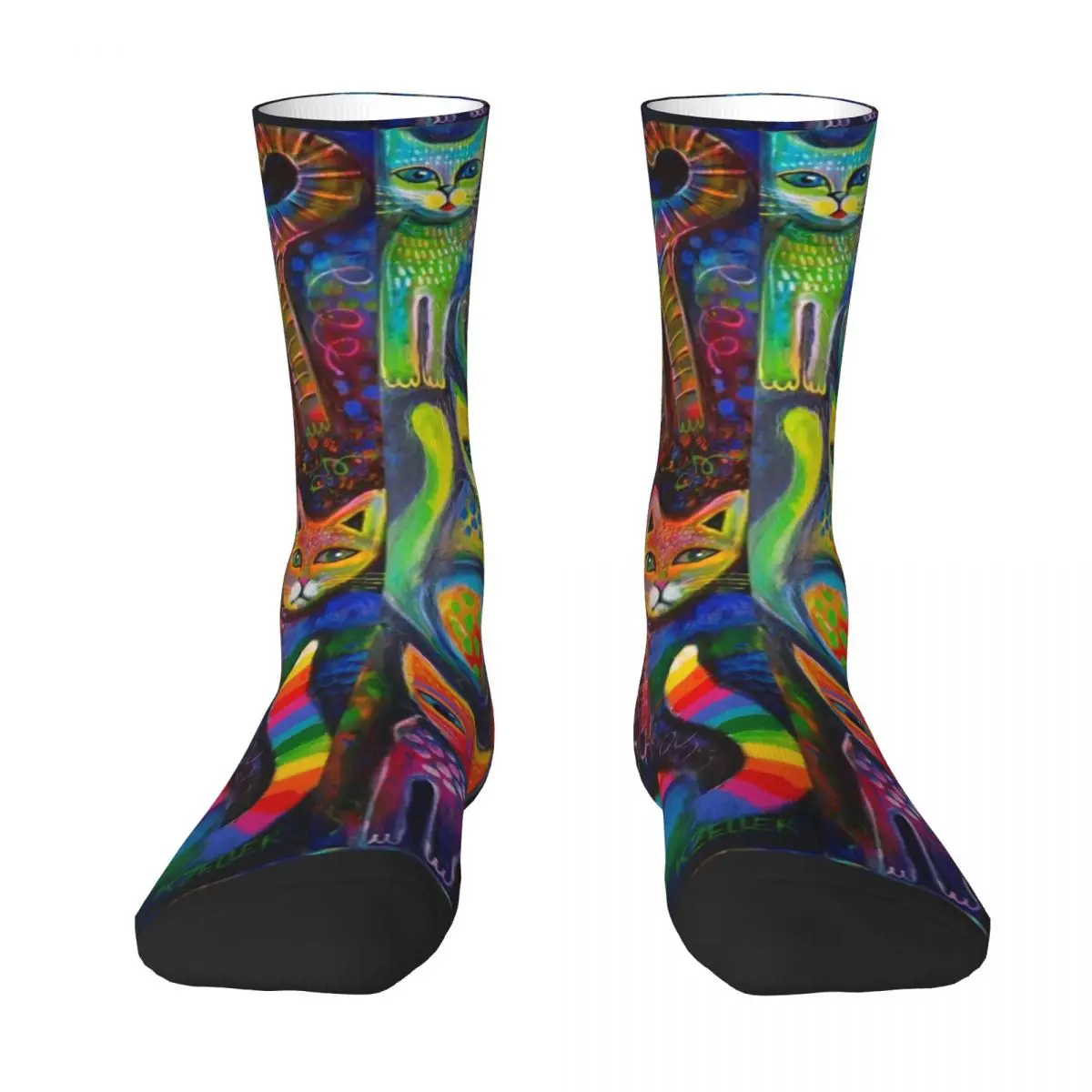 

Rainbow cats acrylics Socks winter thermal custom Boy Child Socks Women's