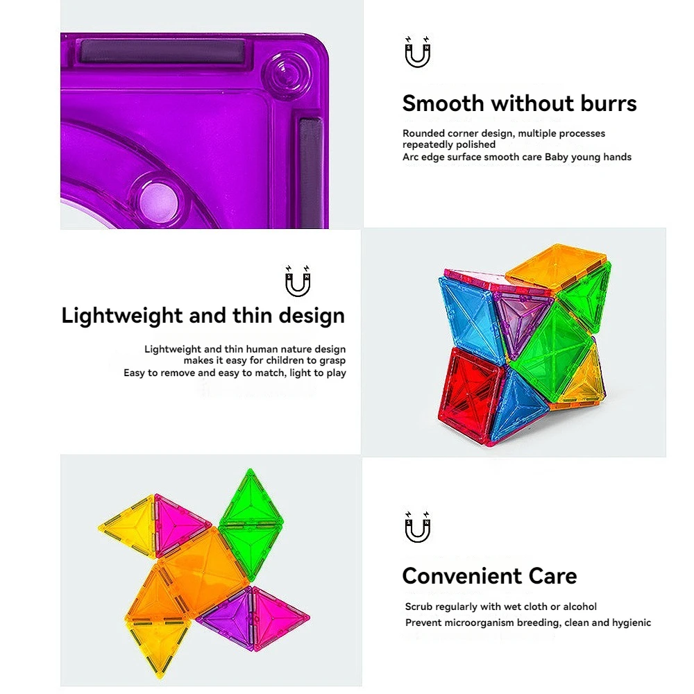 Zabawki edukacyjne dla dzieci klocki do budowy kolorowe okno element magnetyczny puzzle luźny kawałek magnetyczny klocek do budowy prezent