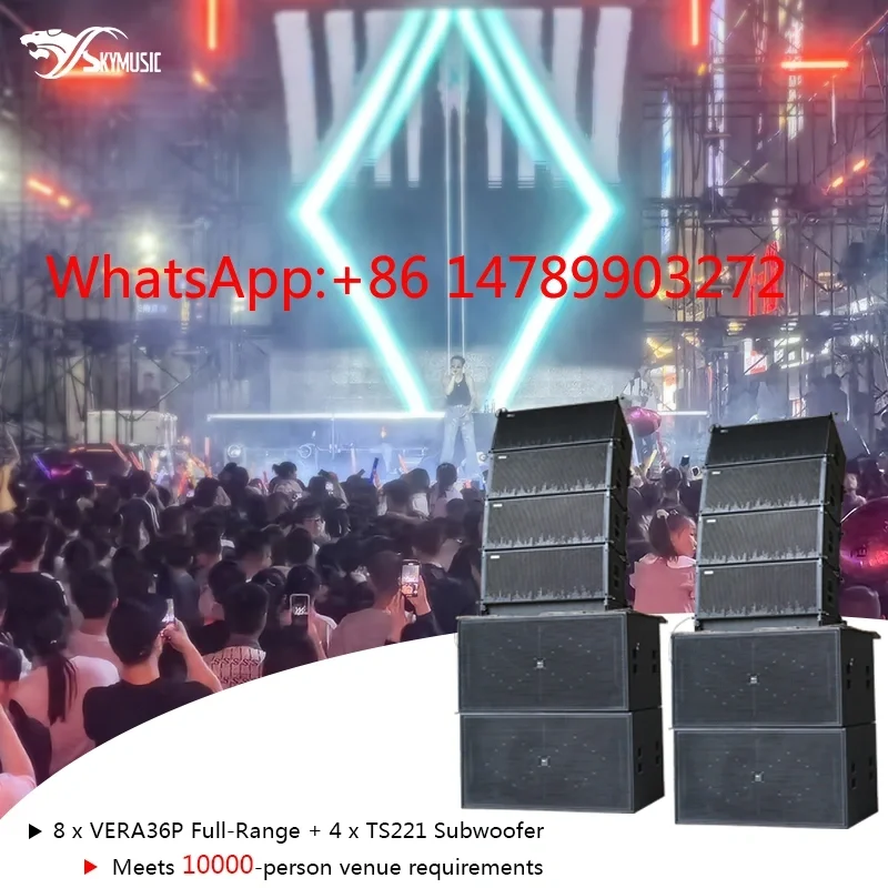 

12 Inch 2-Way Active Line Array Speaker, High Performance Unit for Shows & Events