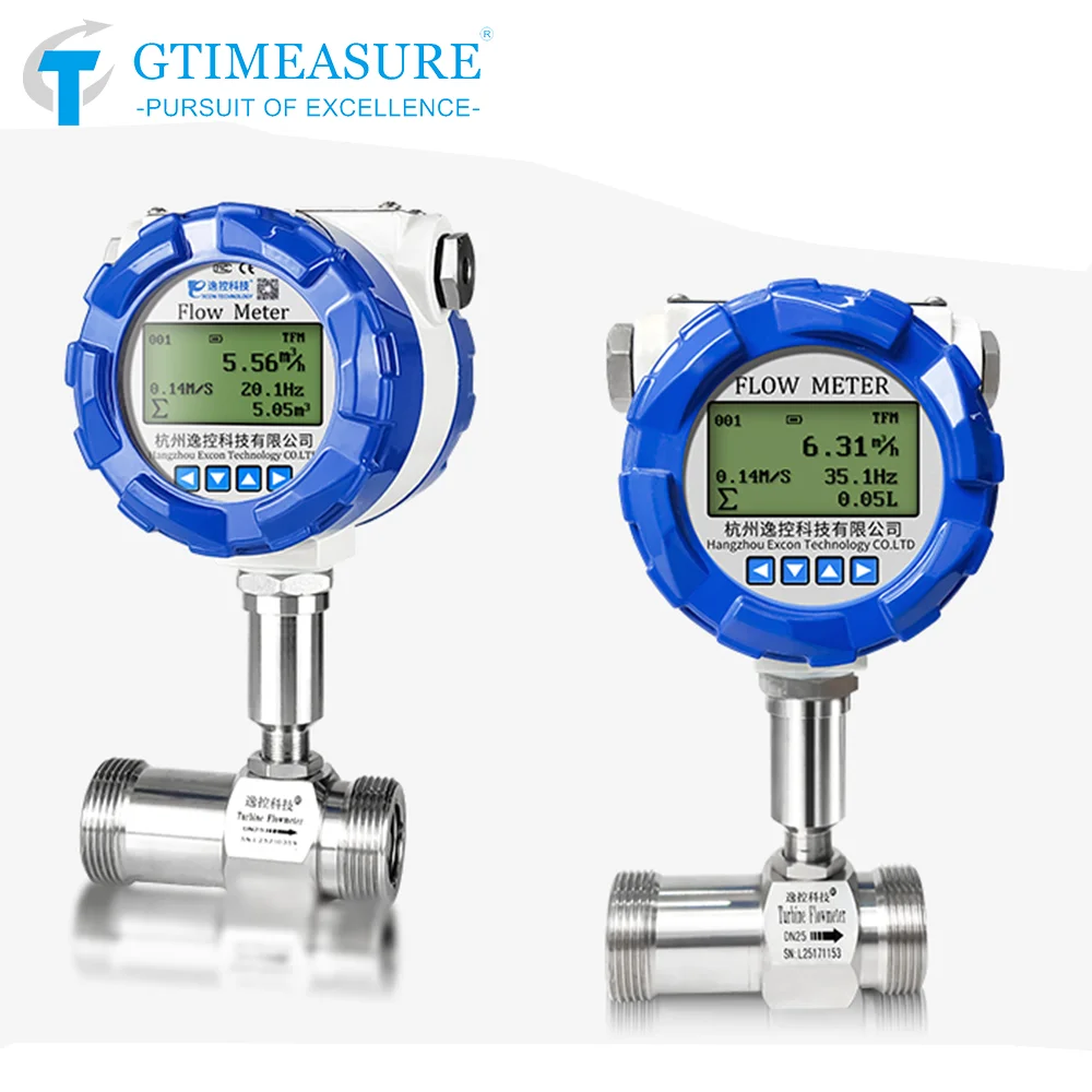 Water Hydraulic Oil Diesel Flowmeter LWGY 1inch 1/2 DN32 DN40 Turbine Flow Meter With Display