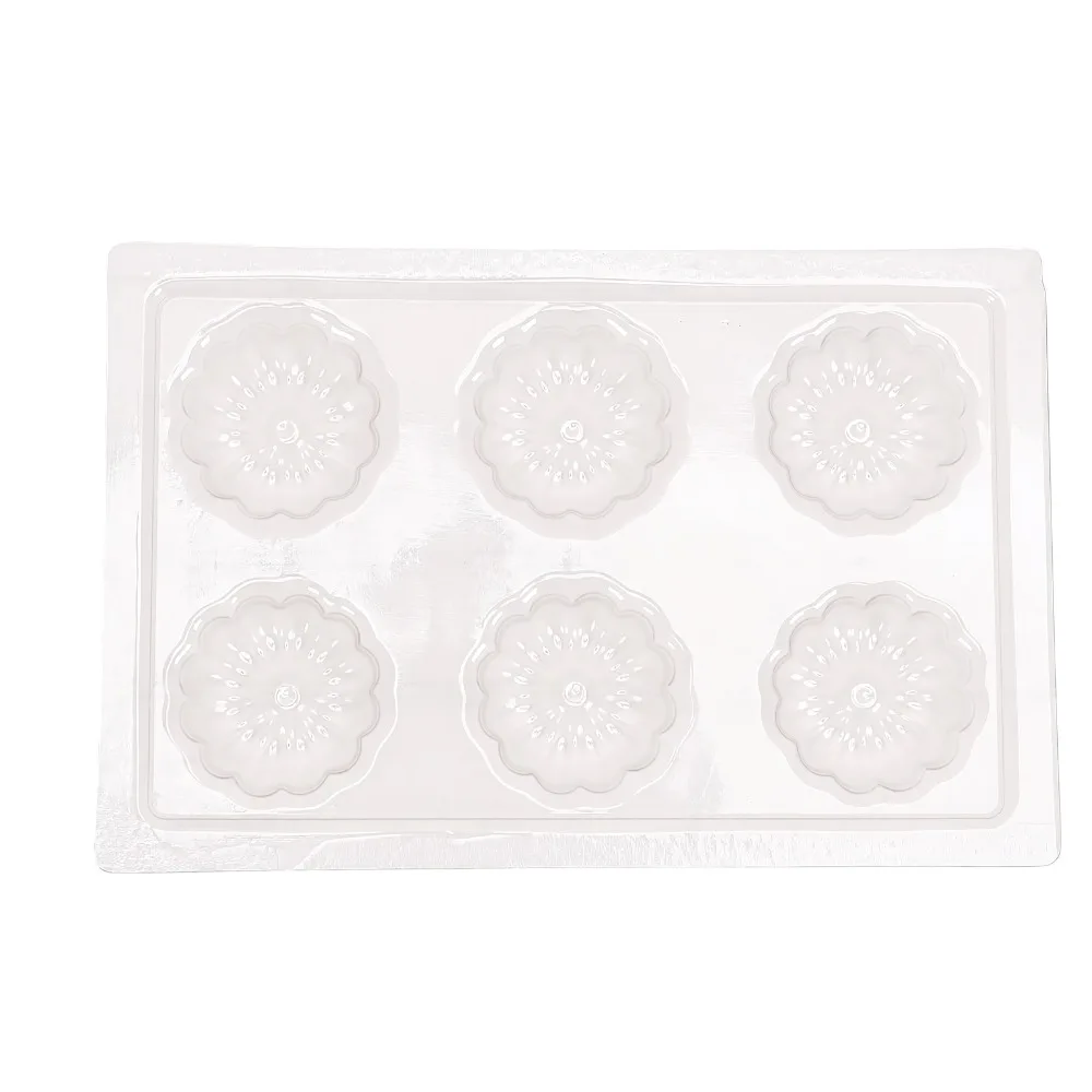 Candy Coating Daisy Flower Jelly Mold 6 Grids Non-stick Pudding Mold PP Soap Mold Cake Baking