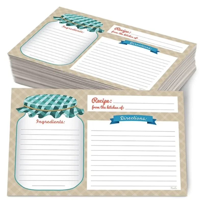 25Pcs/Set Kitchen recipe card graffiti decoration double-sided blank handwritten 14 * 10cm gift insert message greeting cards