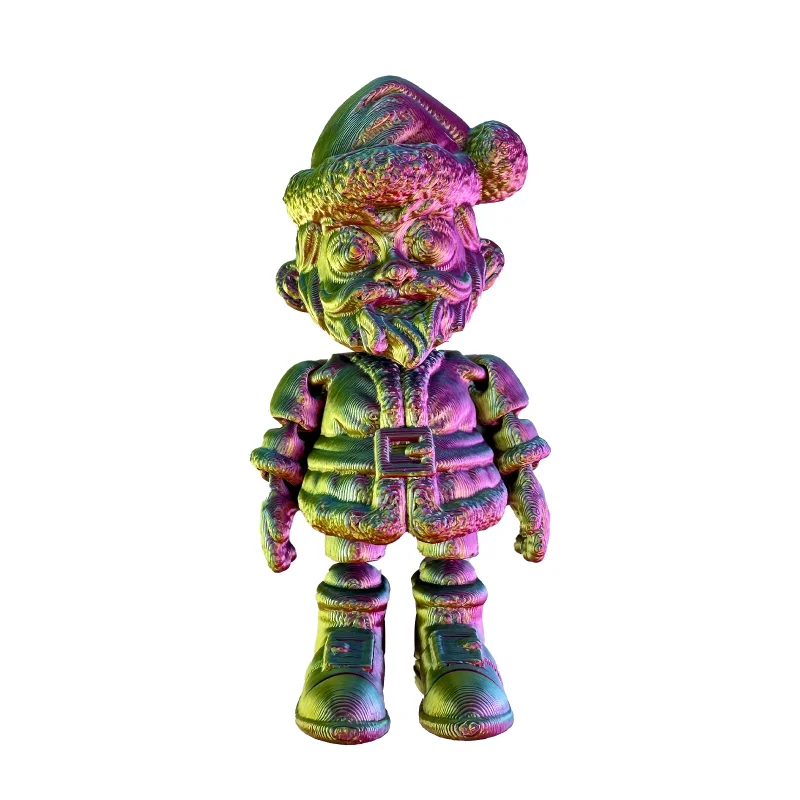 طباعة ثلاثية الأبعاد سانتا كلوز عيد الميلاد الحلي الإبداعية المشتركة المنقولة لعبة مجسمة هدية للبنين والبنات لعبة أرقام 1 قطعة #2