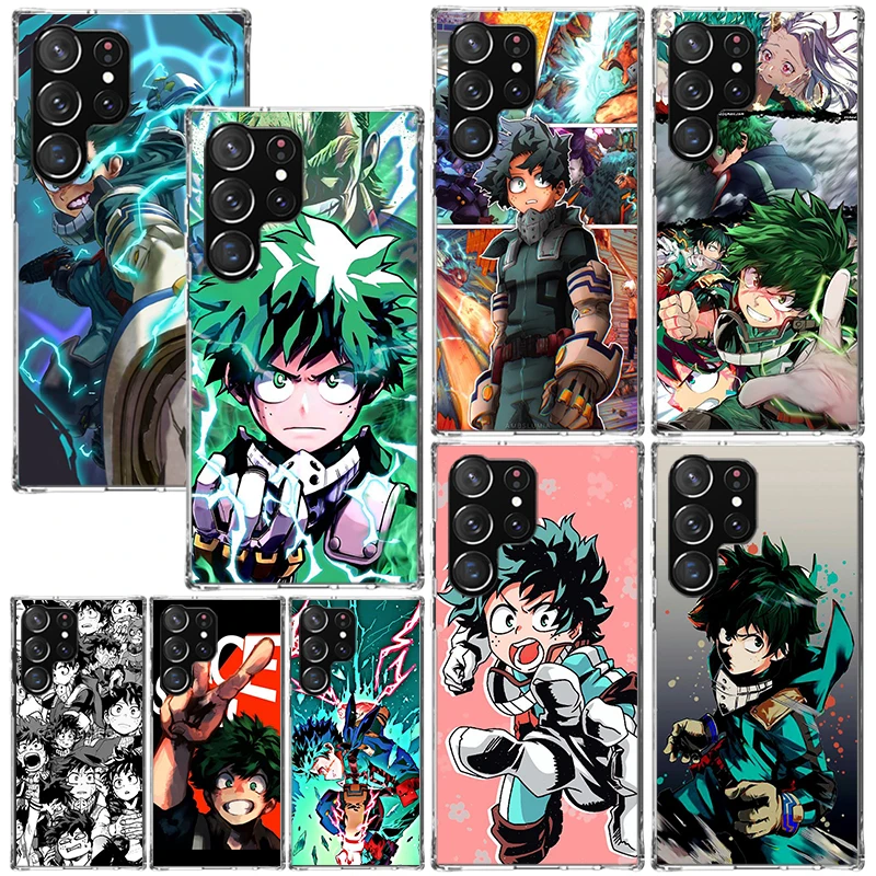 My Hero Izuku Deku Phone Case For Samsung Galaxy S25 S24 S23 S22 Ultra S21 FE S20 Plus S10 + S10E Art Fundas Back Cover S24 S23 