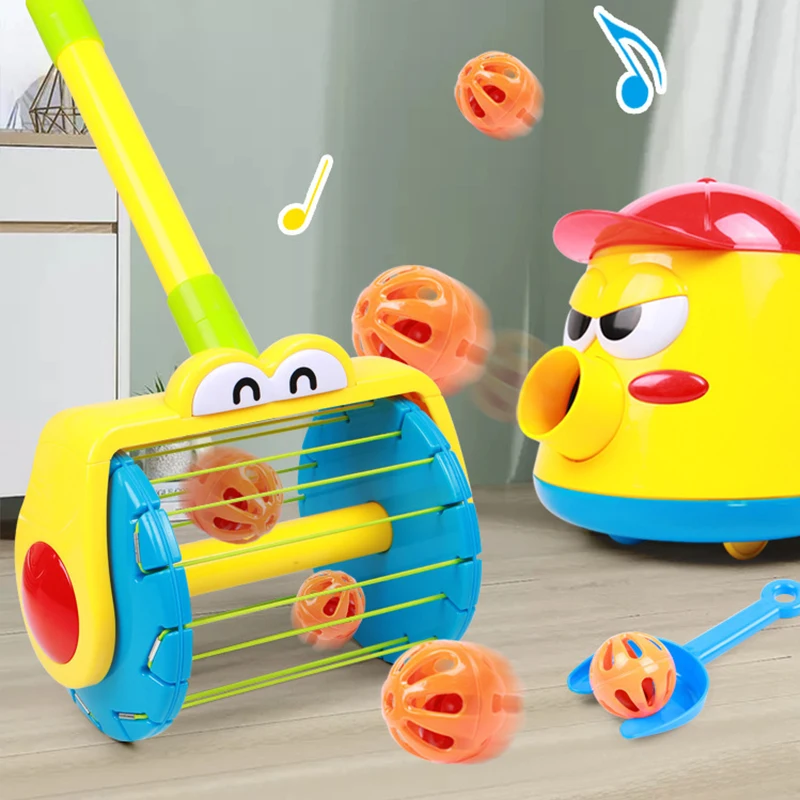 360° Vacuum Vleaner Toy Electric Walking Cannon Pot Car Baby Toddler Bell Ball Trolley Parent-child Interaction Enlightenment