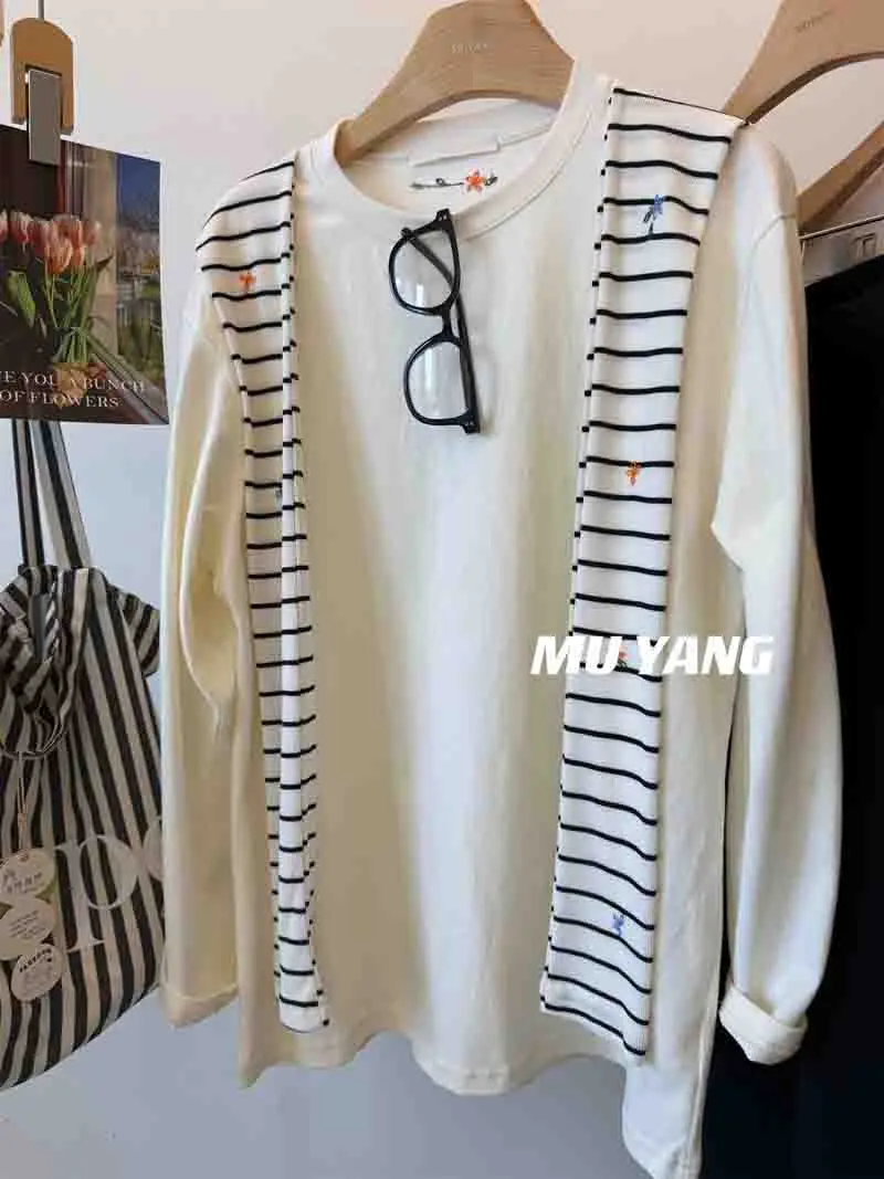 여성용 긴팔 티셔츠 면 겨울 벨벳 하이넥 리브드 방축성 도시 텍스처 세탁 가능 클린핏 오피스