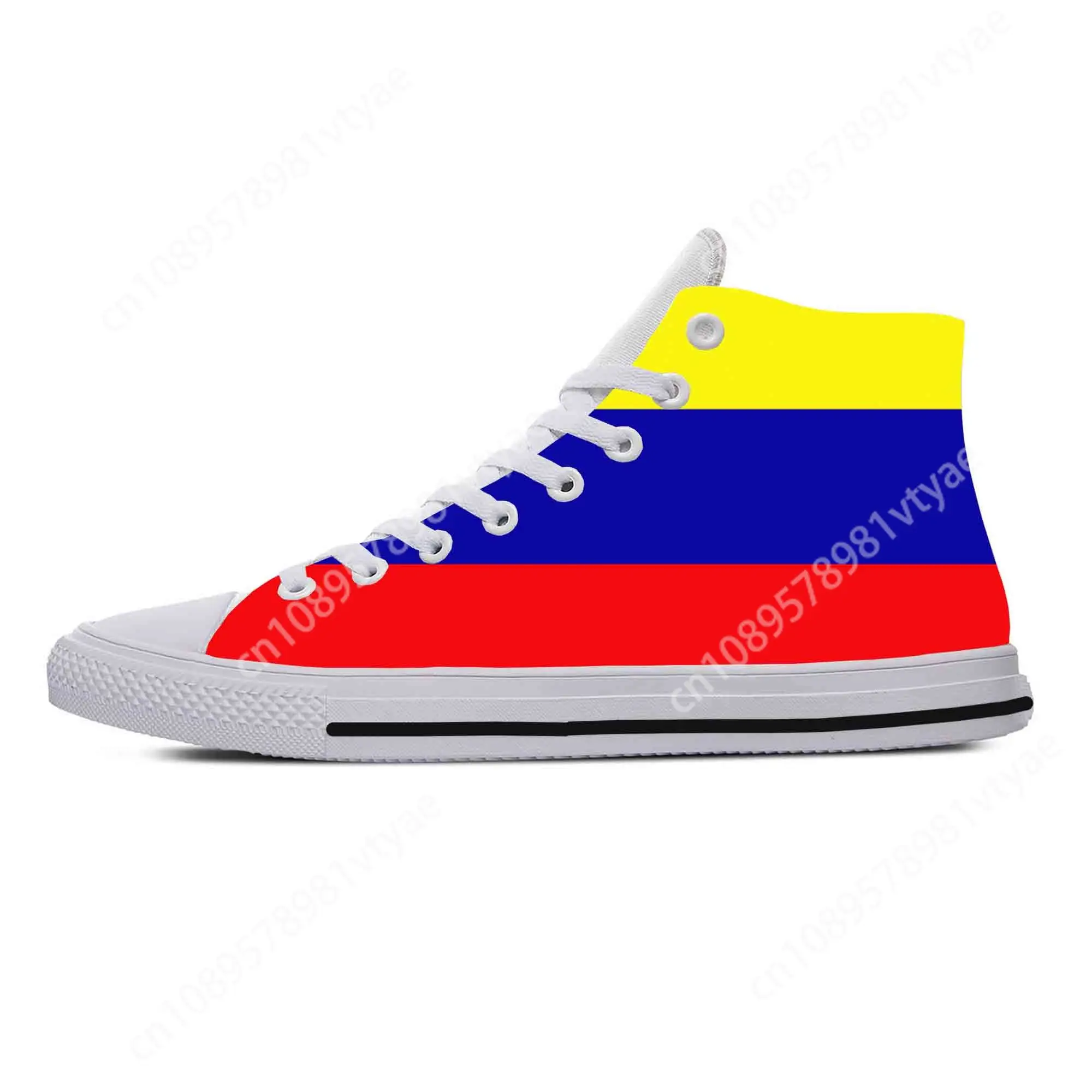 

Colombia Colombian Flag Patriotic Pride Fashion Casual Cloth Shoes High Top Comfortable Breathable 3D Print Men Women Sneakers