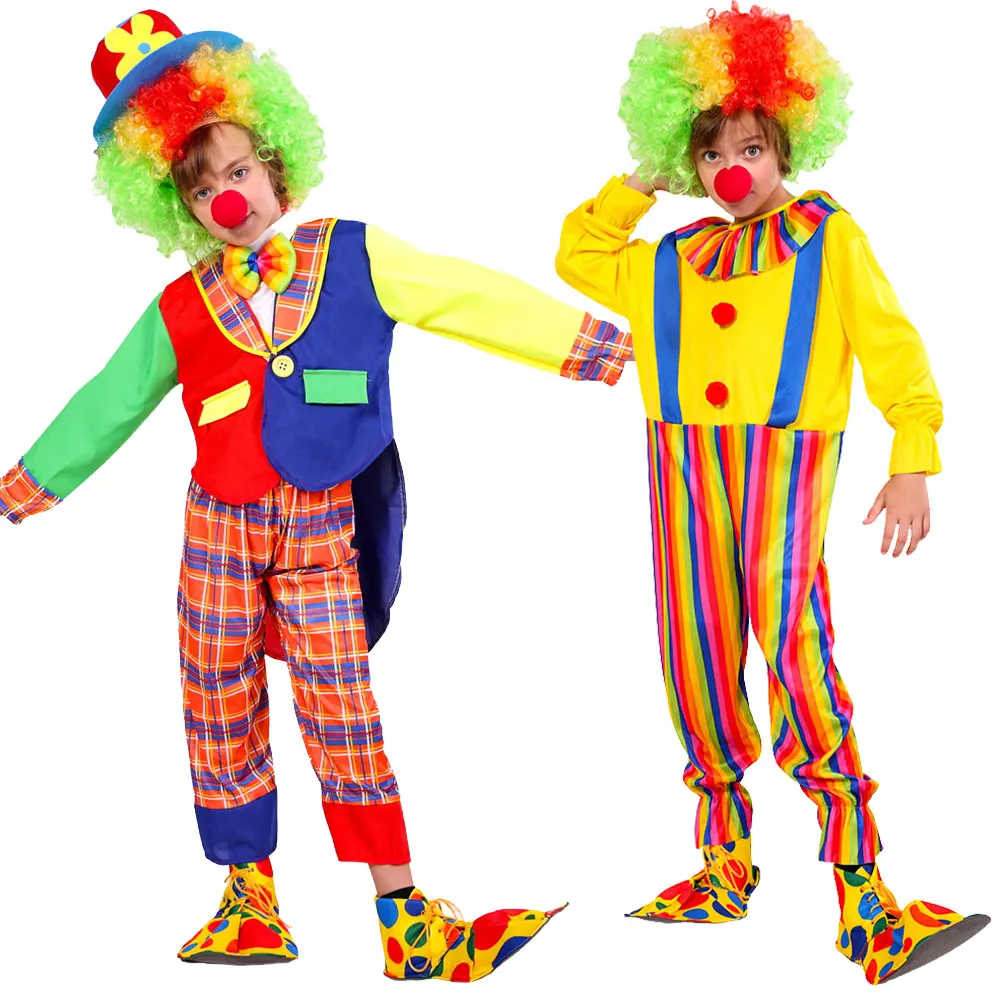 Disfraz de carnaval, disfraz de Joker, monos para niños y niñas, disfraz de payaso para fiesta, actuación en el escenario, sin peluca ni zapatos