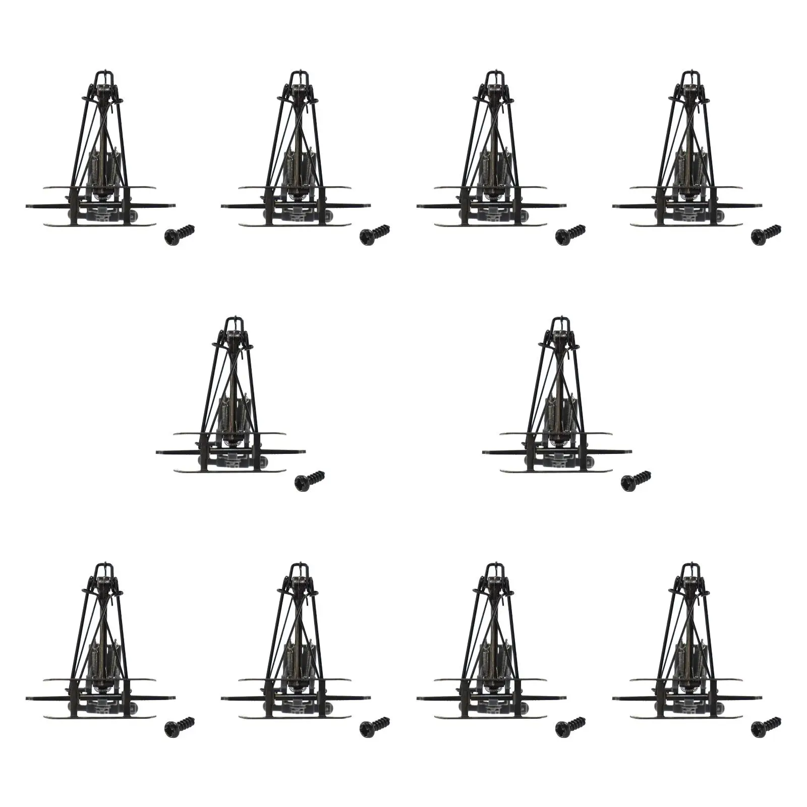10 Pieces Train Model Railway Trains Accessories Arm Pantographs Bow DIY Building Kit 1/87 HO Scale Electric Traction Antenna