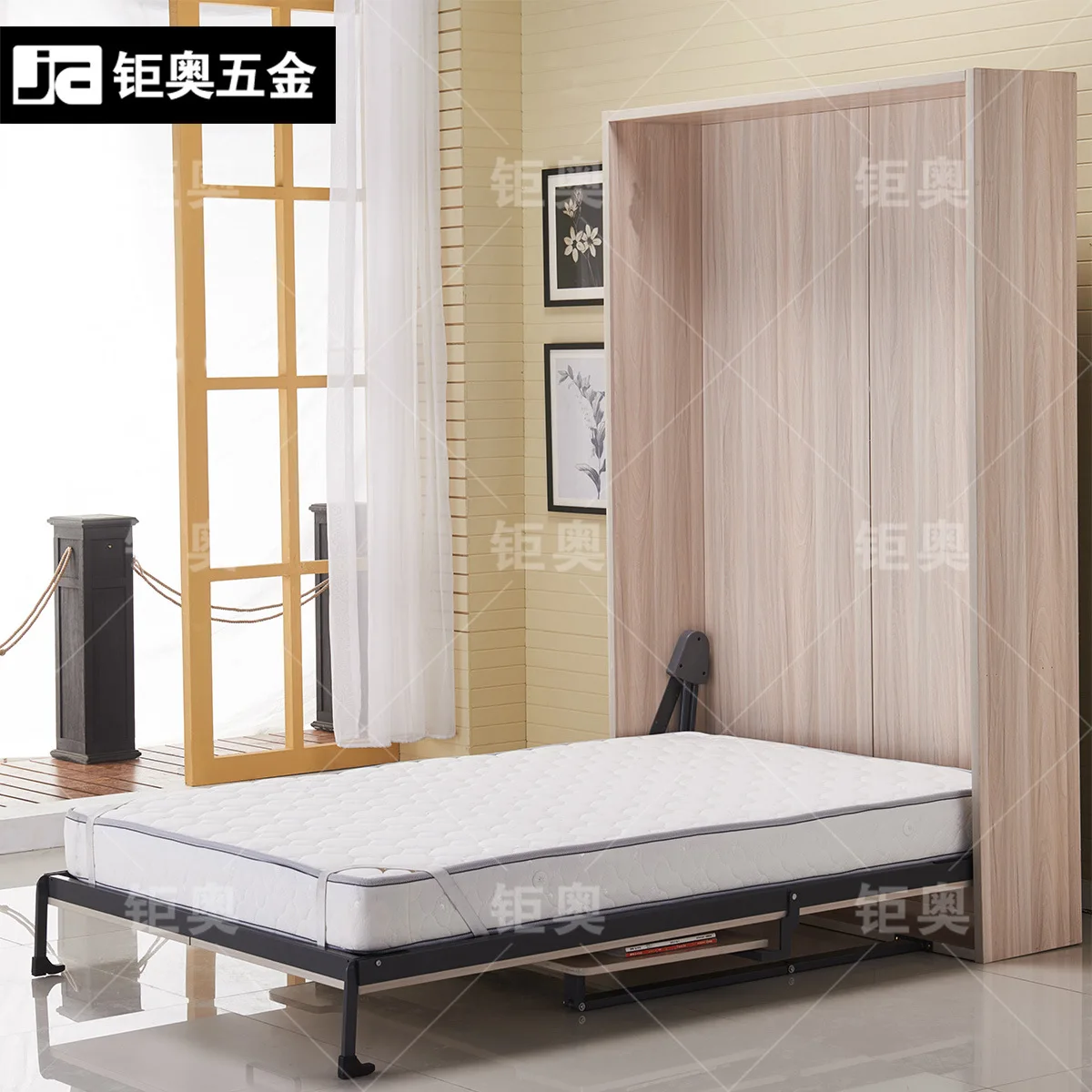 Invisible bed with desk Invisible wall is turning over Wall Invisible bed Murphy bed Hardware accessories Folding frame