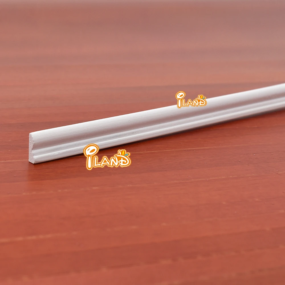 

Wholesale 1:12 Dollhouse Miniature Molding Wood Trim Skirting Line White Baseboard Skirt Board 12pcs