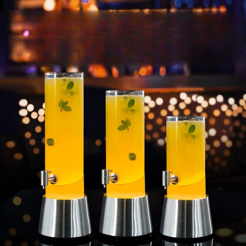 Luminous wine cannon clear bar KTV  stainless steel small wine barrel craft beer keg