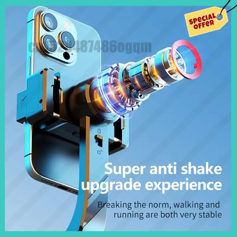 -ABJZ Gimbal Stabilizer Selfie Stick Foldable Wireless Tripod With Bluetooth Shutter Monopod