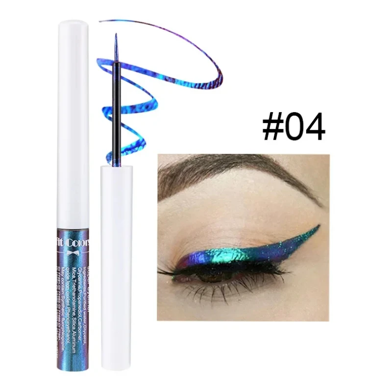 Chameleons Eyeliner Shiny Metallic Eyeshadow Liner Liquid Pearl Gloss Multi Chrome Color Aurora Eyes Make up Glitter Pigment 1pc