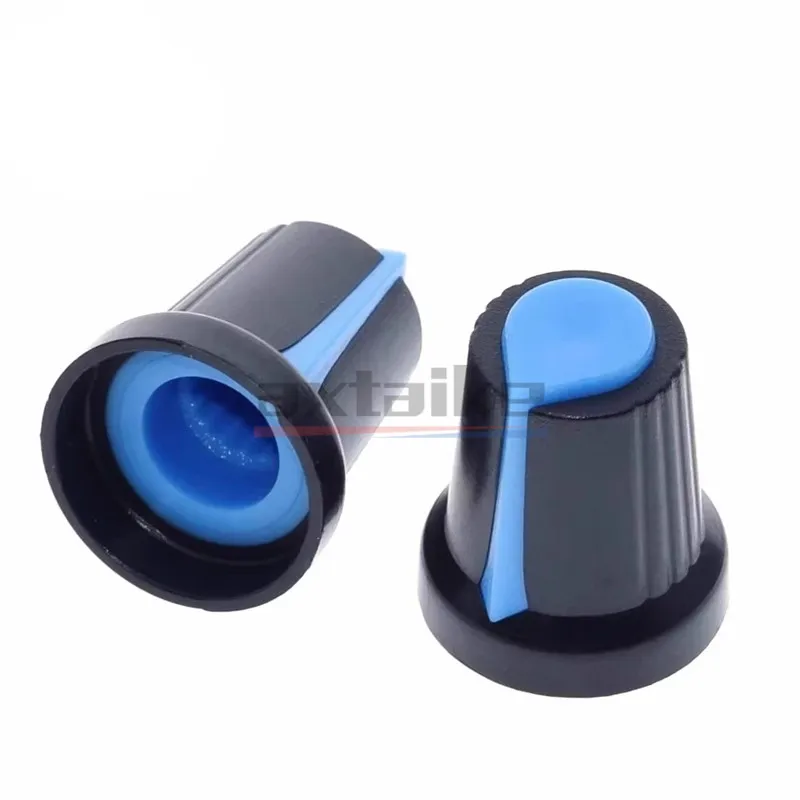 20 قطعة WH148 الجهد مقبض عدة 6 مللي متر رمح ثقب مقبض بلاستيكي قبعات EC11 15*17 مللي متر (6 ألوان: أصفر/برتقالي/أزرق/أبيض/أحمر/أخضر)