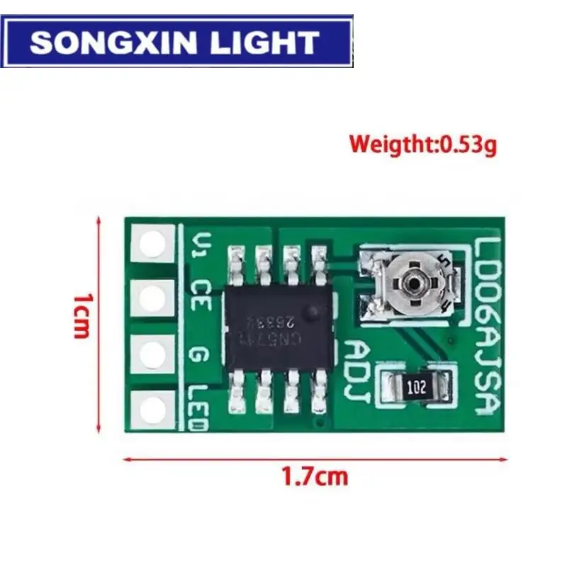 SAMIROB 30-1500MA Adjustable Constant Current LED Driver DC 3.3V 3.7V 4.2V 5V PWM Control Board Buck Power module