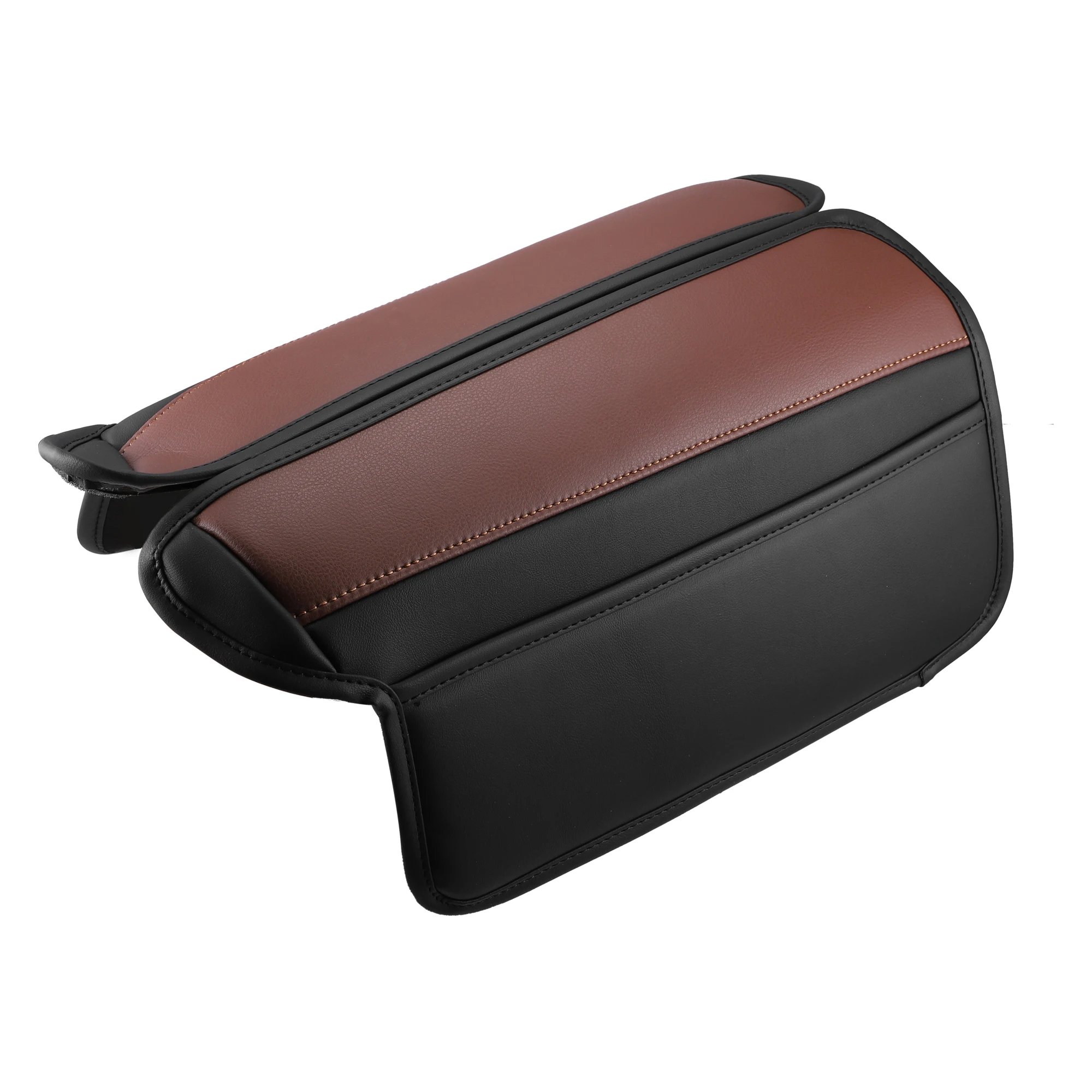 UXCELL Microfiber Leather Black Brown Armrest Protector Cover Pad Replacement for Nissan X-Trail 4th Generation 2022 Brown Line