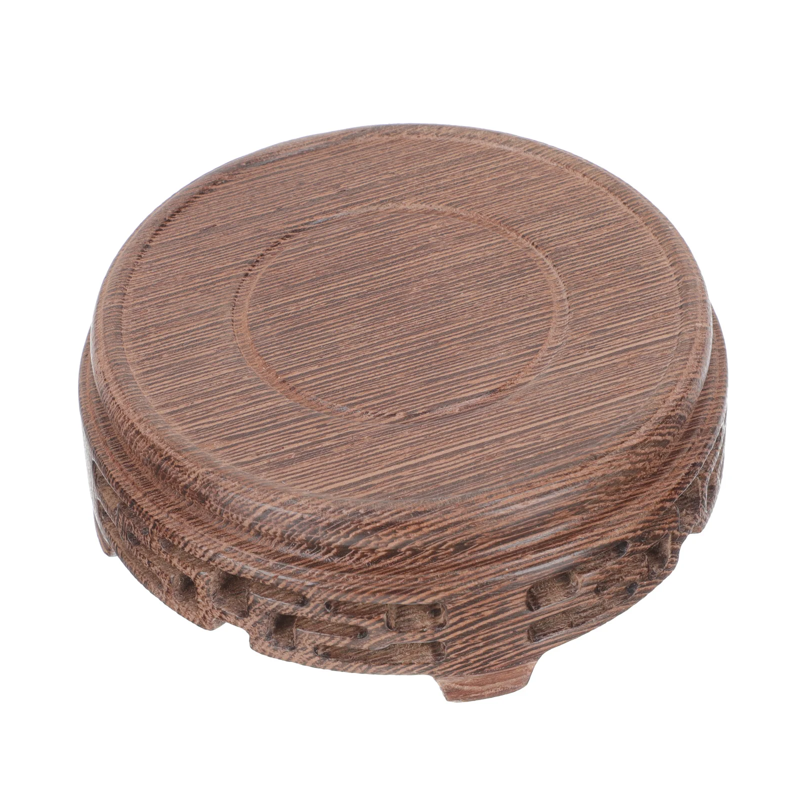 

Vase Holder Wooden Crafts Long Service Life Easy to Use and Clean Add Fun to Your Life Vase Stand Round Flowerpot Stand