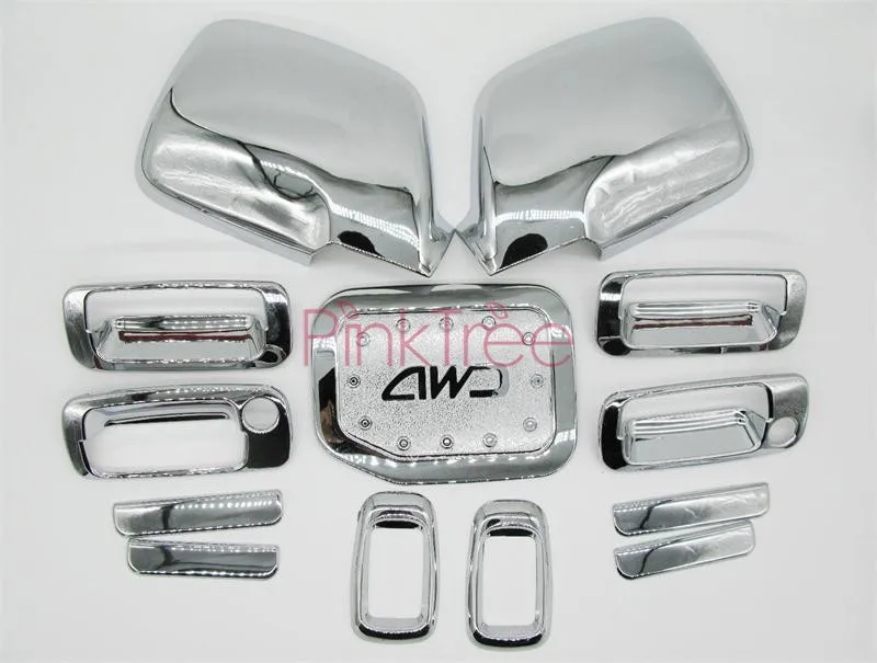 For Toyota Land Cruiser Autana FJ80 1990-1997 Chrome Door Handle Side Lamp Mirror Tank Cover Accessory