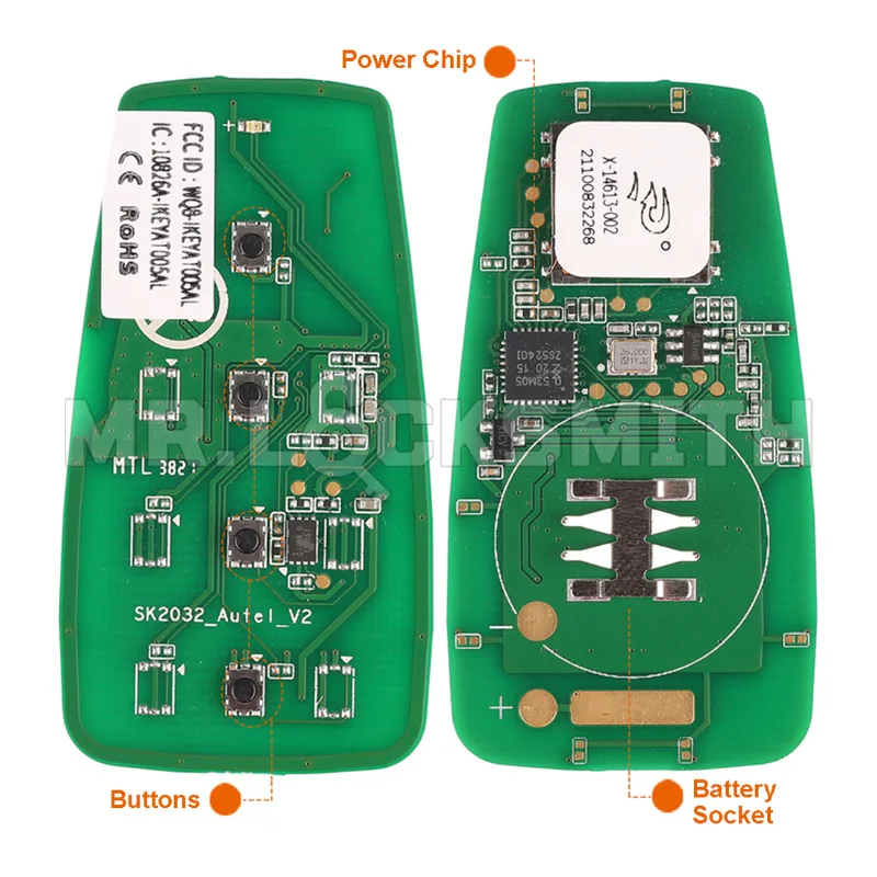 AUTEL IKEYAT004DL AT004DL 4 Buttons Universal Smart Remote Key for KM100/IM508/IM608