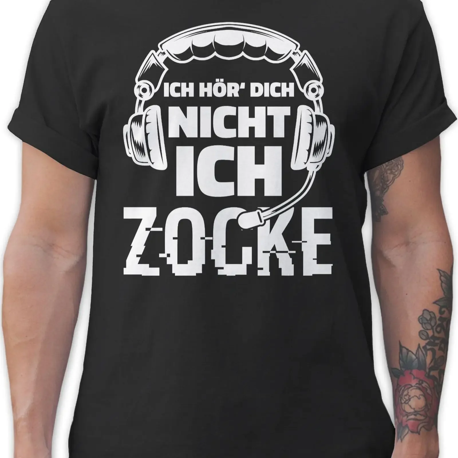 T Shirtracer Men's Shirt Nerd s Ich hörDich Nicht zocke stören vintage Washed Soft graphic Stretched Comfortable Slightly homme