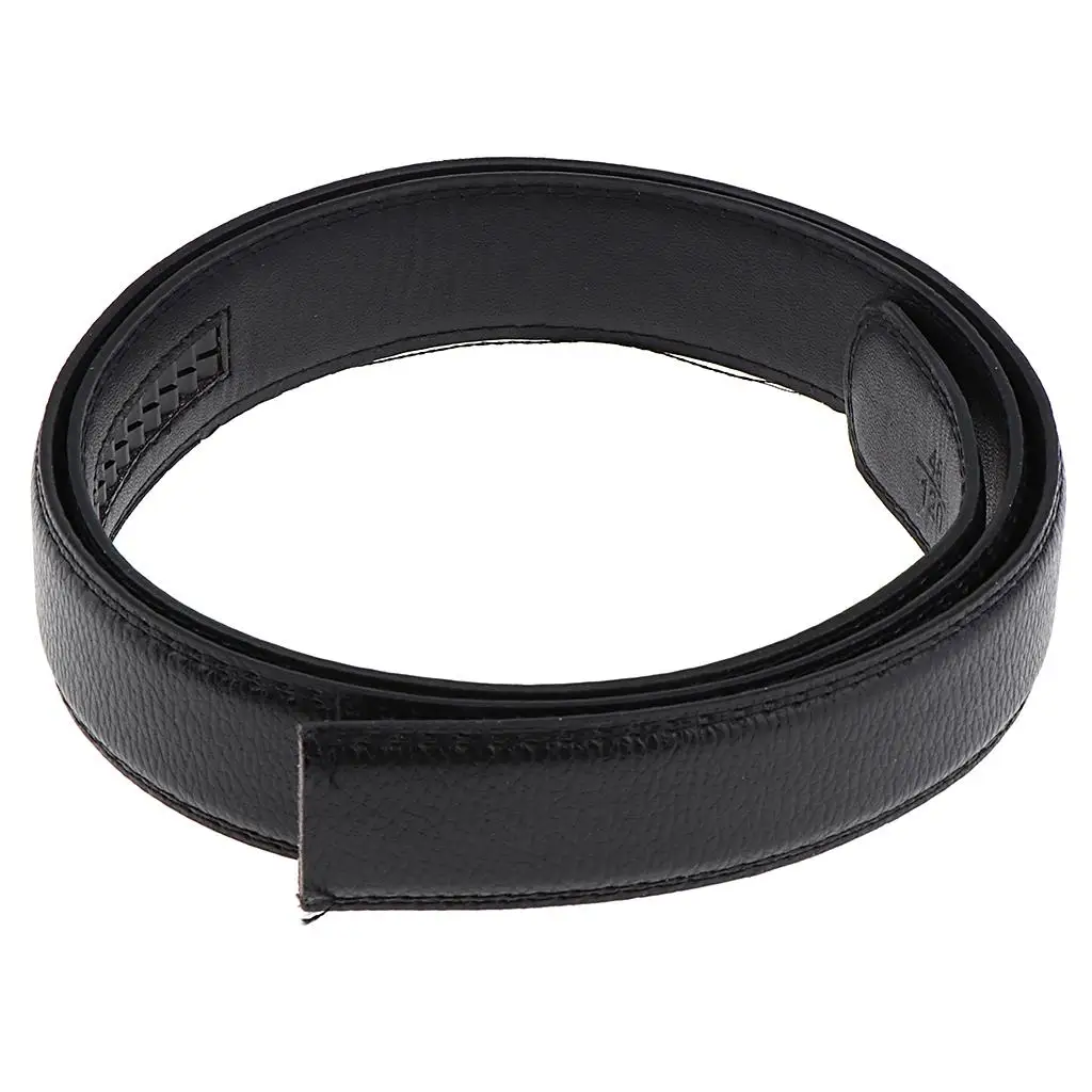 Mens Belt Gift Black Artificial Leather Trousers Jeans Dress Waist Straps