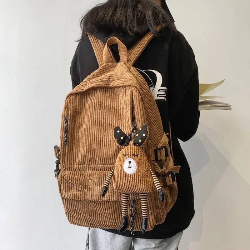 

Corduroy Backpack for Women Lightweight Casual Travel Backpack Cute Backpacks Sports Bags Designer Bag Рюкзак Школьный Mochilas