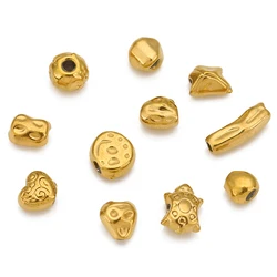 20pcs Stainless Steel Turtle Irregular Retro Baroque Spacer Beads for DIY Bracelet Necklace Jewelry Making Loose Bead Finding