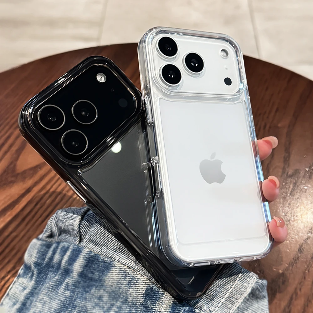 Luxuriöse Transparente Handyhülle für iPhone 18 17 16 15 14 13 12 11 Pro Max Air Plus Stoßfester Bumper Klare Acryl-Schutzhülle – Detail 4