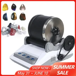 Kit de vaso de roca, vaso de roca eléctrico DIY, juguete con piedras preciosas rugosas, granos de pulido para niños y adultos, máquina pulidora de 220V y 110V