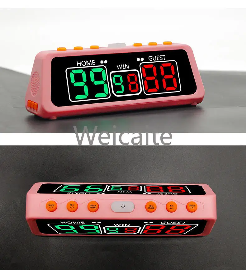 New Design Button Remote Control LED Digital Scoreboard Portable Mini Electronic Scoreboard for Ball Sports Chess Poker Scoring
