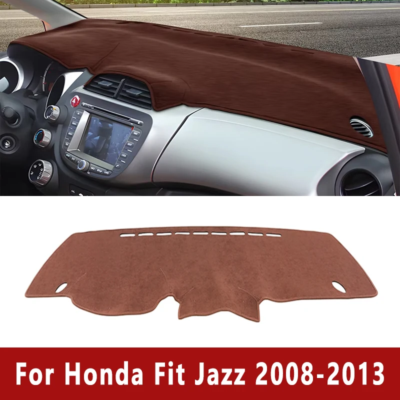 

Car Dashboard Mat Sun Shade Non-slip Cover Accessories For Honda Fit Jazz MK2 2008 2009 2010 2011 2012 2013 GE6 GE7 GE8 GE9