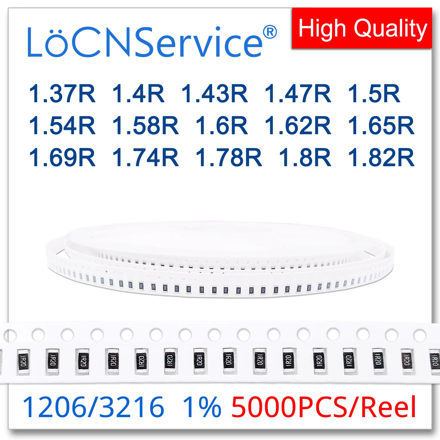 

LoCNService 1206 1% 5000 шт. 1.37R 1.4R 1.43R 1.47R 1.5R 1.54R 1.58R 1.6R 1.62R 1.65R 1.69R 1.74R 1.78R 1.8R 1.82R 3216 резистор