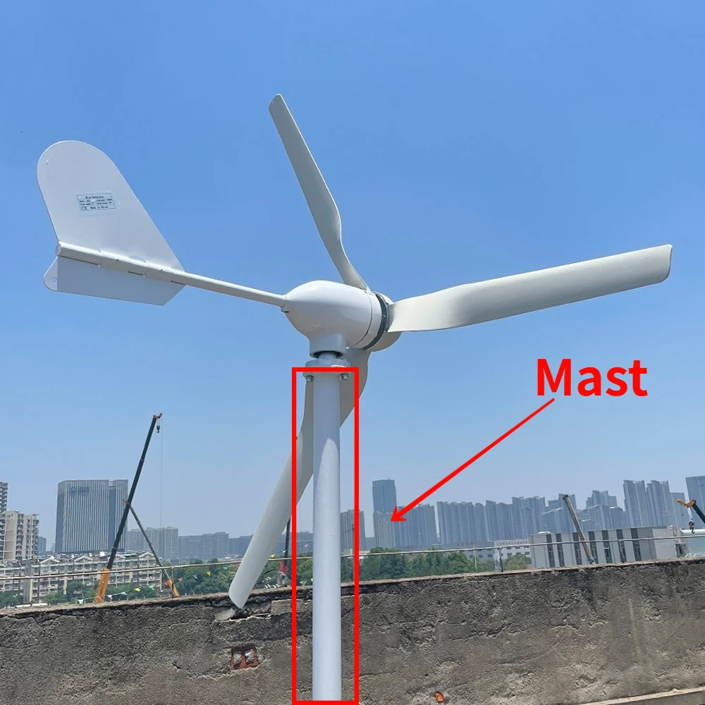 Imagem -05 - Gerador da Turbina Eólica do Mastro com Base Torre do Pólo do Ferro