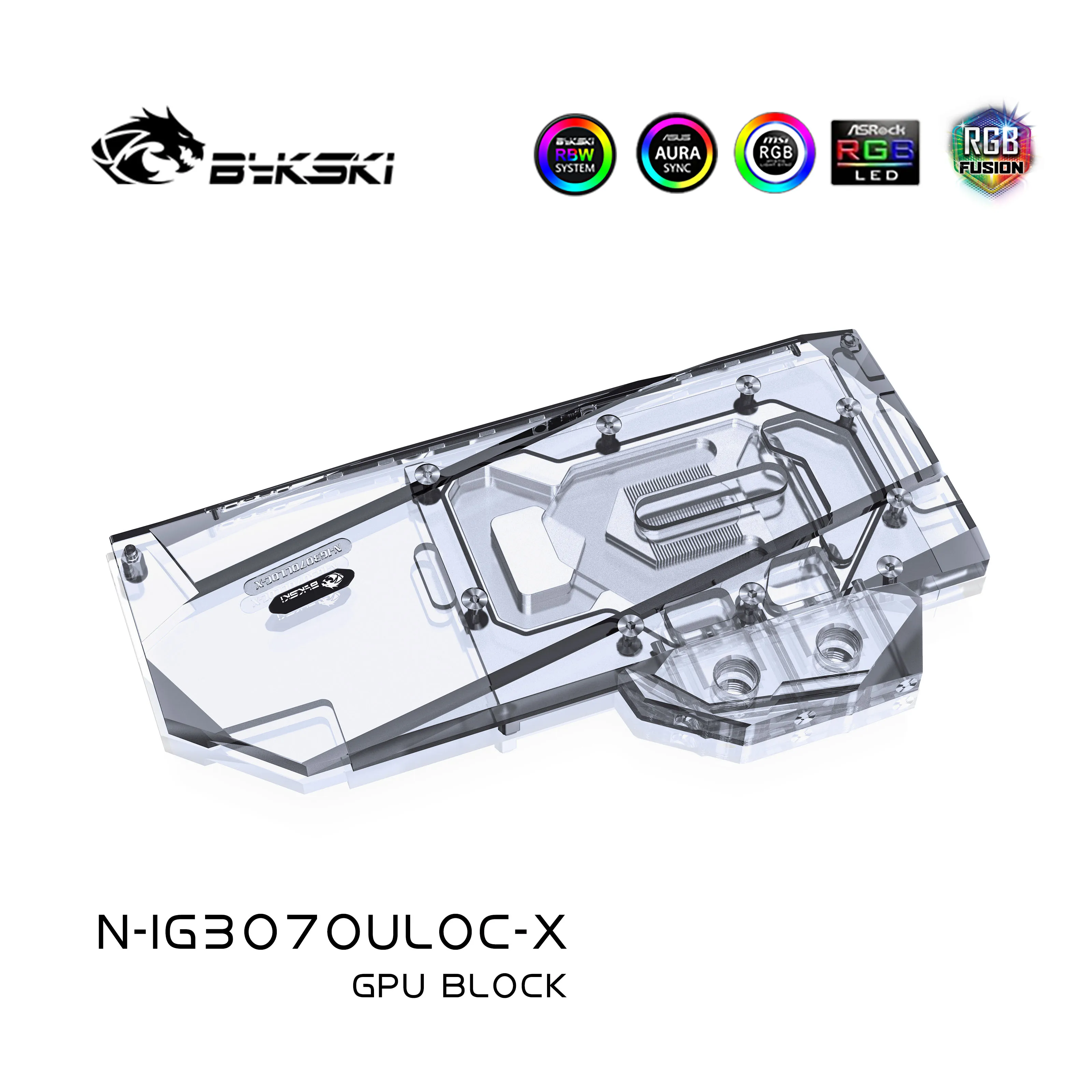 Bykski GPU Water Cooling RGB Block for Colorful RTX3070 IGame 3070 Advanced OC N-IG3070ULOC-X