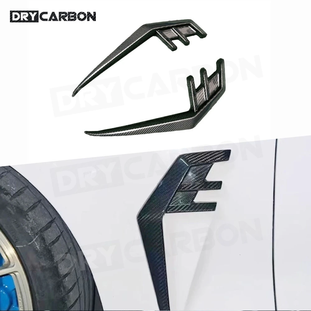 

Dry Carbon Fiber Car Front Air Flow Cover Side Fender Intake Vent Trim Splitters Wing For BMW 4 Series G22 G23 2-Door 2021+ FRP