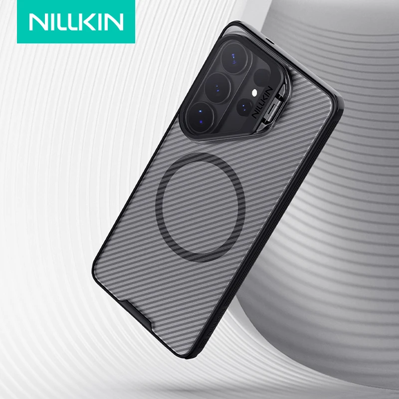 

NILLKIN Case For Samsung Galaxy S26 Ultra CamShield Prop Magnetic Case Anti-drop PC +Soft TPU Camera Protection Stand Cover