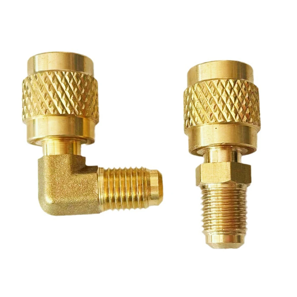 R22 To R410 Conversion Connector 90° Integrated 1/4 To 5/16 Copper Connector Air Conditioners Accessories